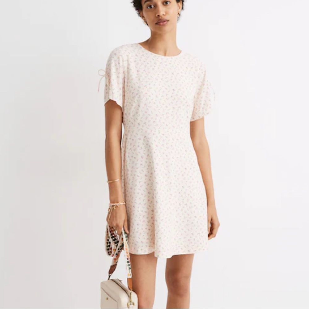 Madewell Tie-Sleeve Retro Dress in Dutch Dandelions 4P‎